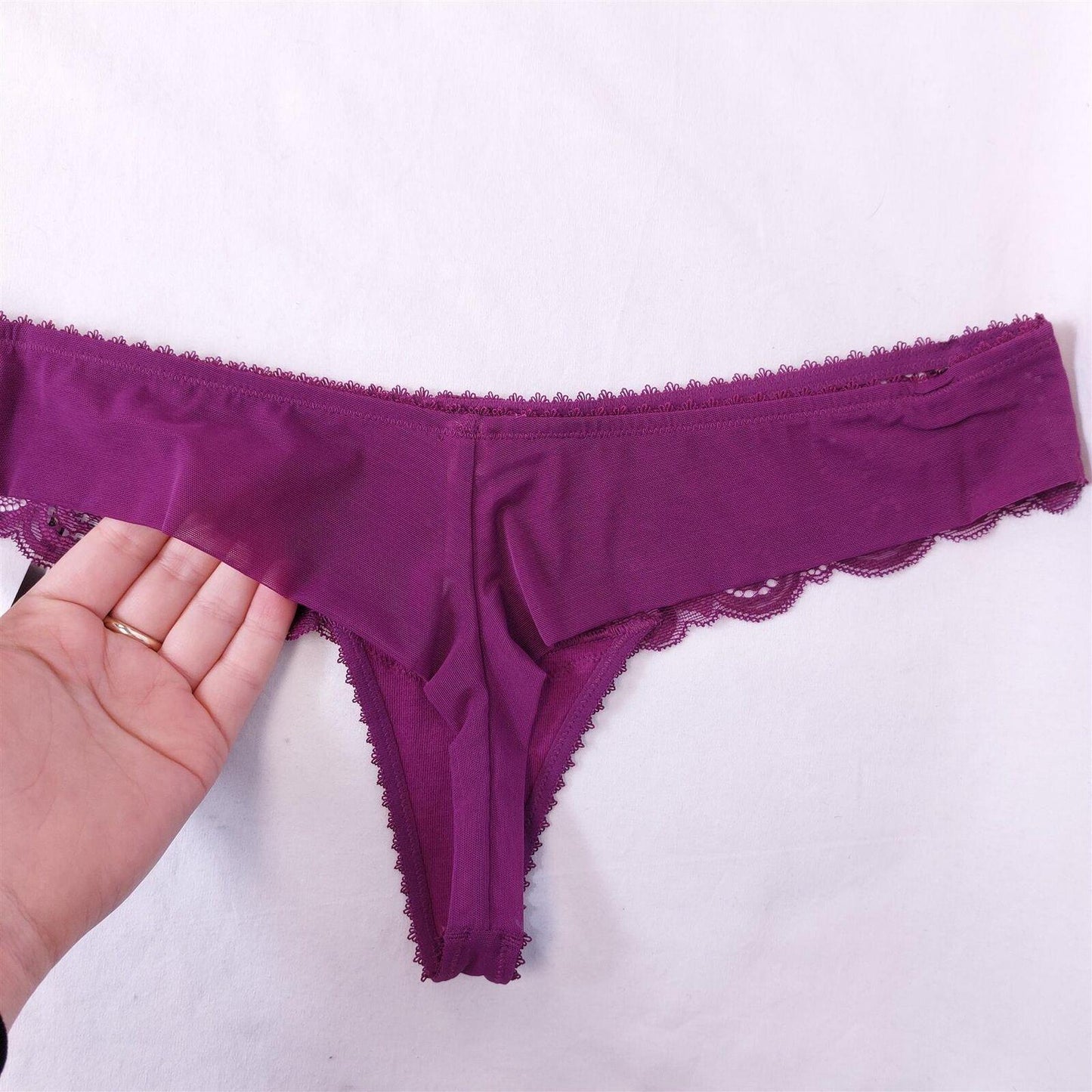 2-Pack Gossard Lace Thong Knickers Multipack Size 8-10 Purple Multipack New