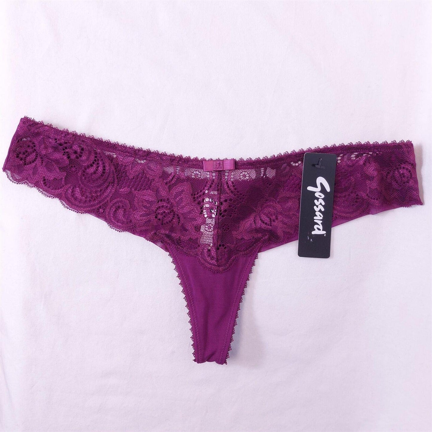 2-Pack Gossard Lace Thong Knickers Multipack Size 8-10 Purple Multipack New