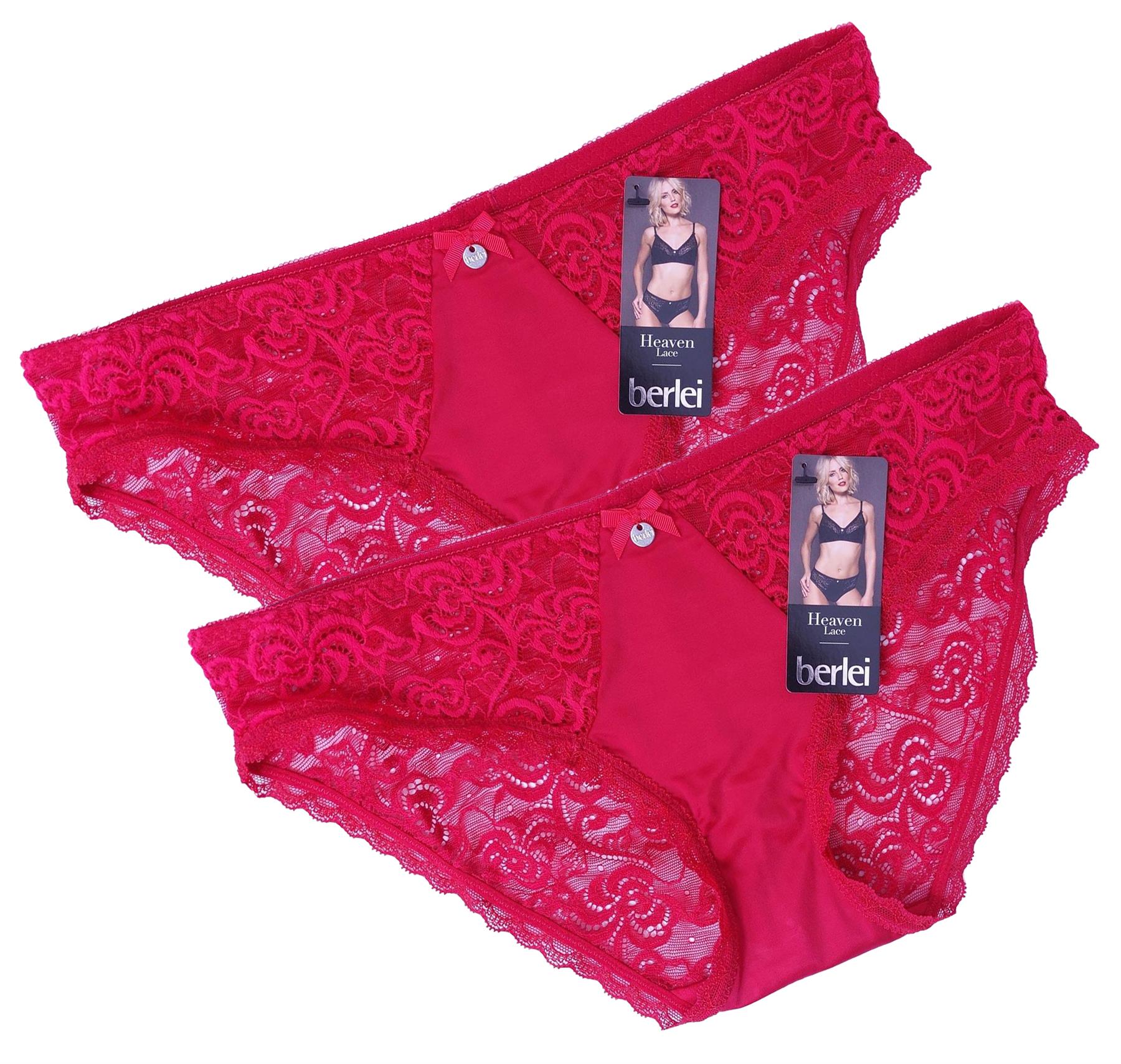 2-Pack Berlei Lace Brief Knickers Comfort Heaven Brand New Passion Red –  Worsley_wear