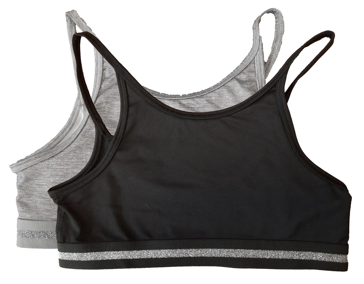 Athletic Works Girls' Sports Bra Crop Top 2-Pack Fitness Workout Gym Brand New