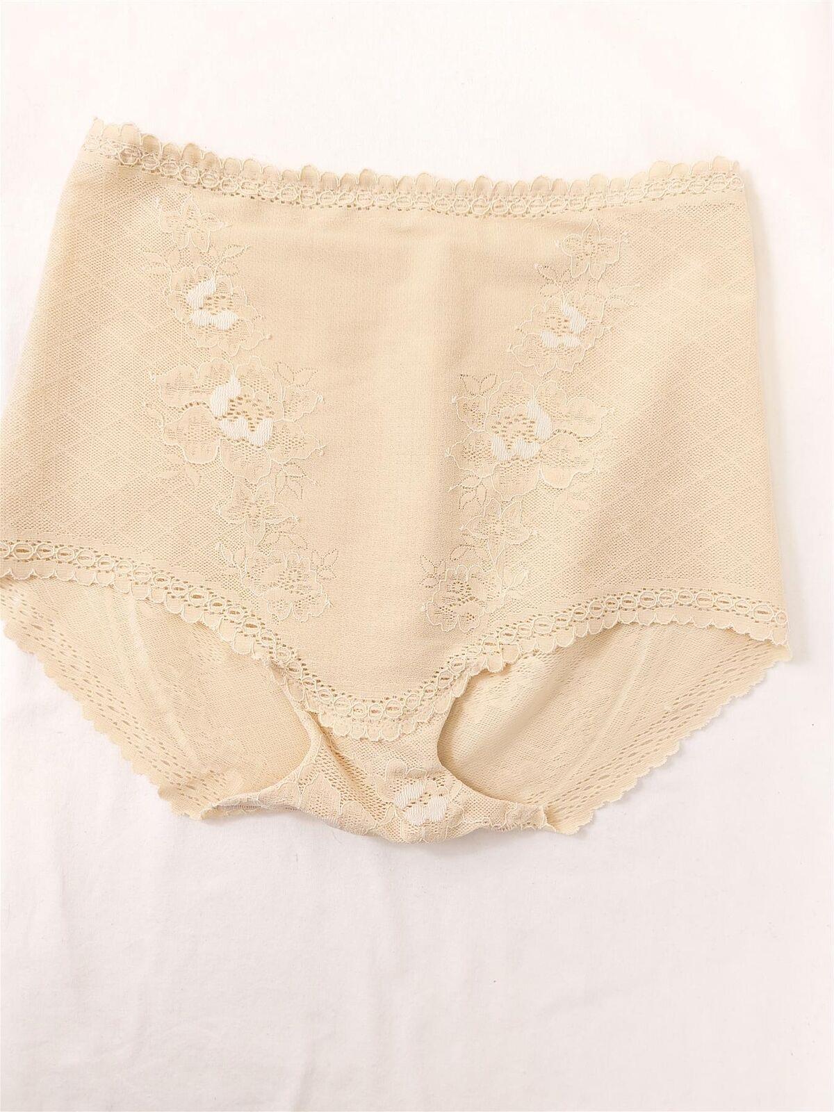 3pk Shaping Knickers Light Control Full Brief Rose Pattern Lace Multipack New
