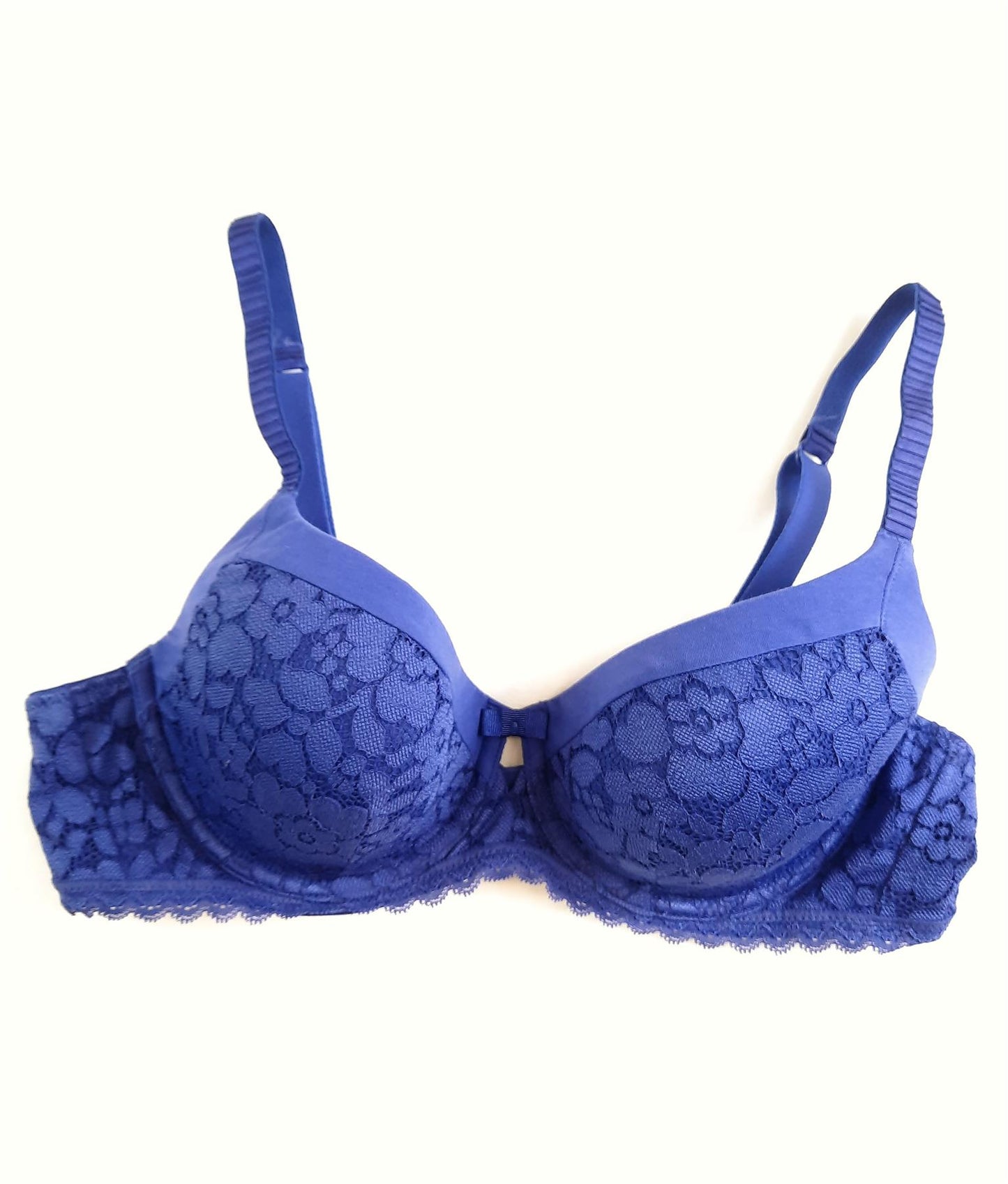 M&S Padded Underwired Full Cup Bra Marine Blue