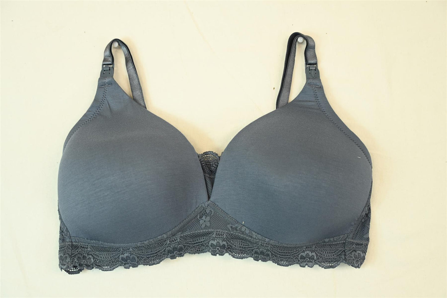 2pk Mothercare Nursing Bras Non-Wired Padded Lace Trim Drop Cups Multipack New