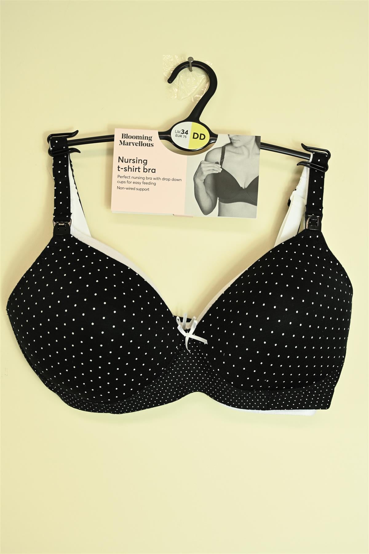 2pk Mothercare Nursing Bras Non-Wired Padded Drop Cup Comfort Multipack New