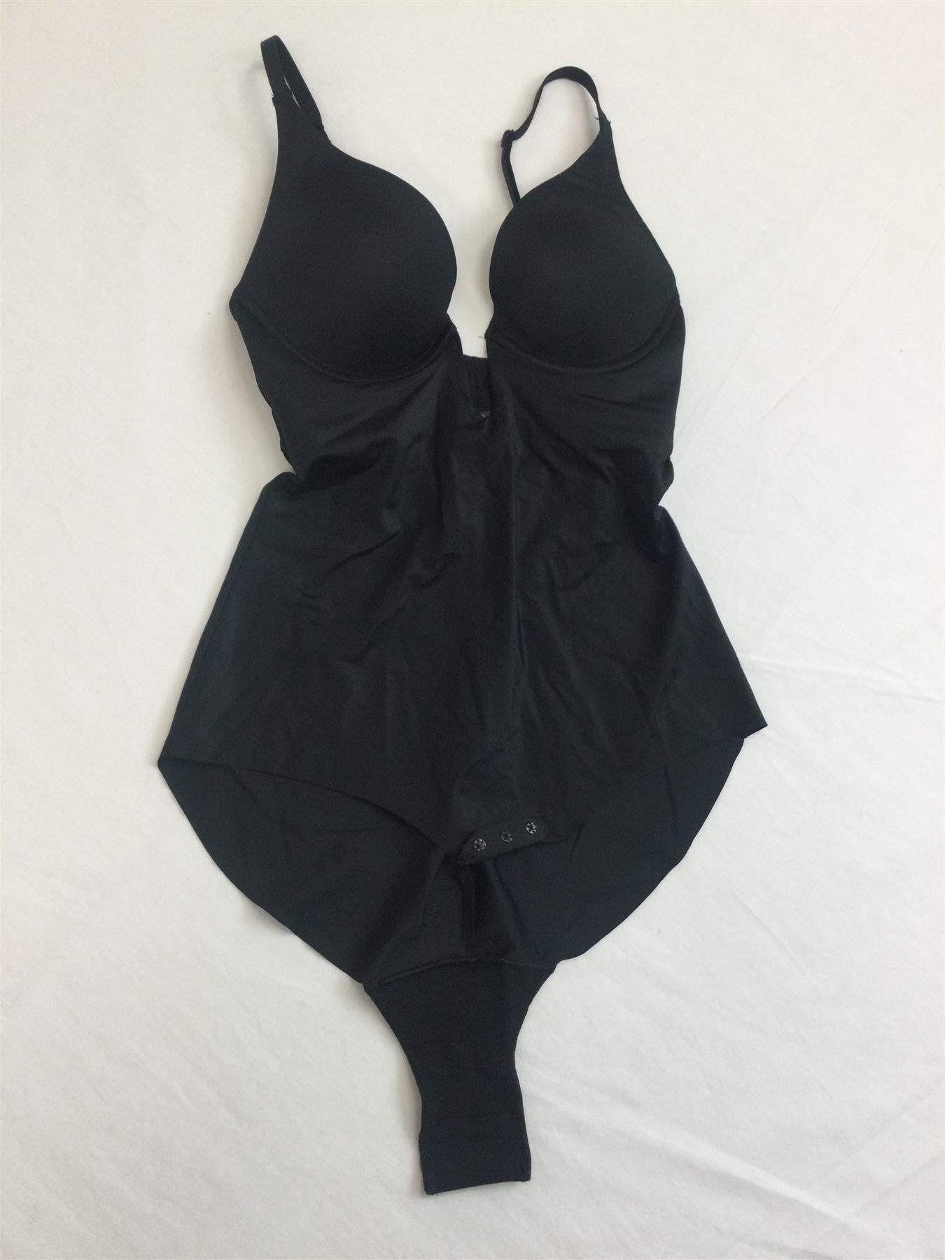 Women's Smoothing Bodysuit Padded Underwired Slimming High Street 34B Black New