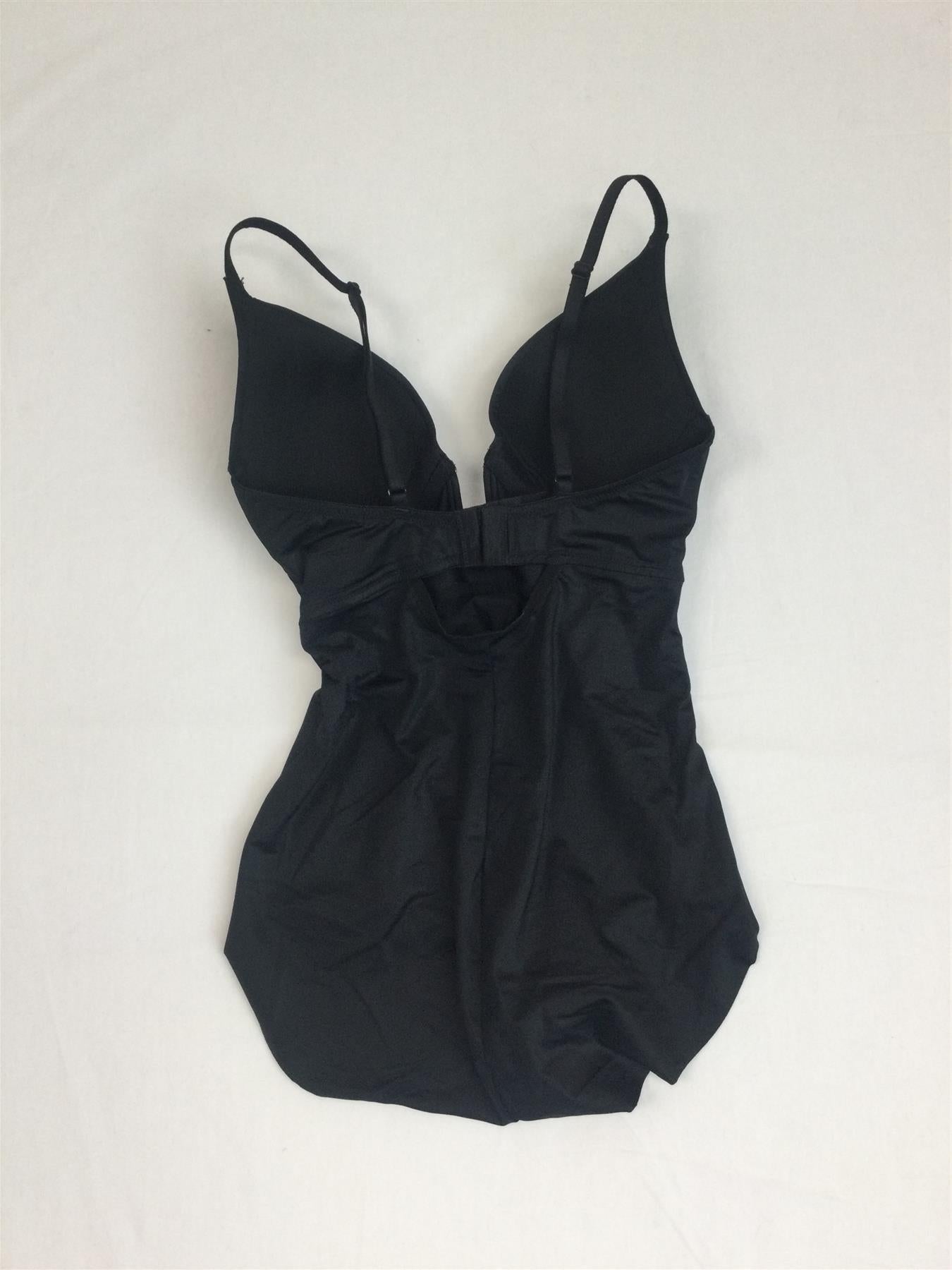 Women's Smoothing Bodysuit Padded Underwired Slimming High Street 34B Black New