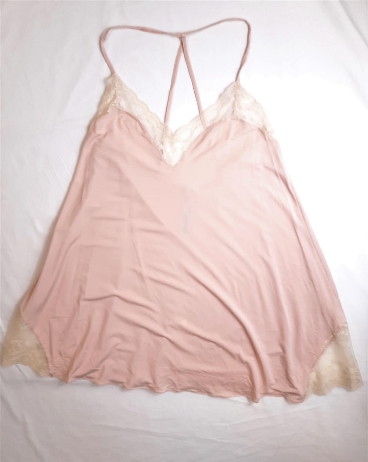 Women's Nightdress Supersoft Comfort Pink Lace Pyjama Nightie Size 14-16 New