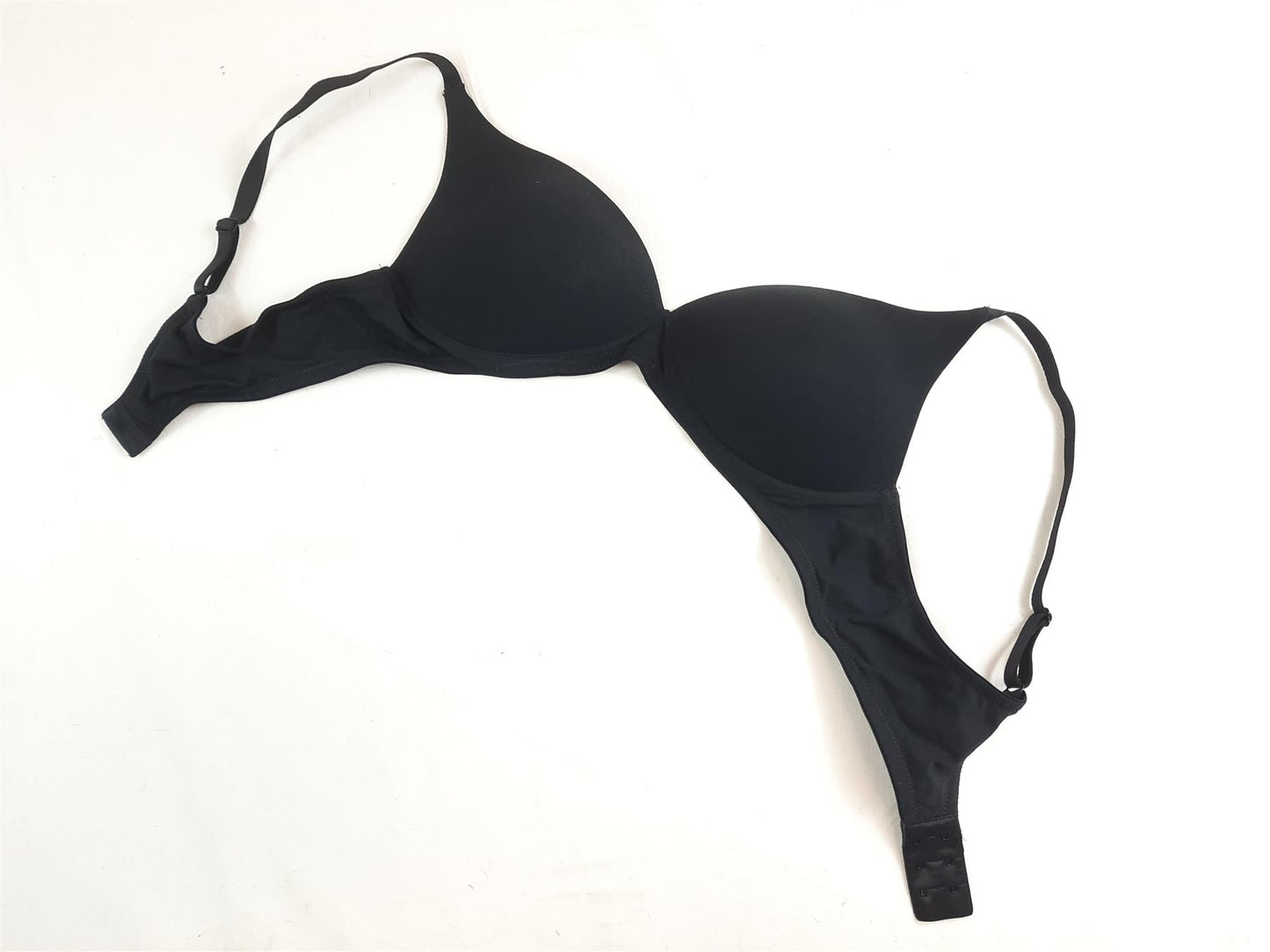 M S Non-Wired Cotton Rich T-Shirt Bra Lighly Padded Black Plus Size Brand New