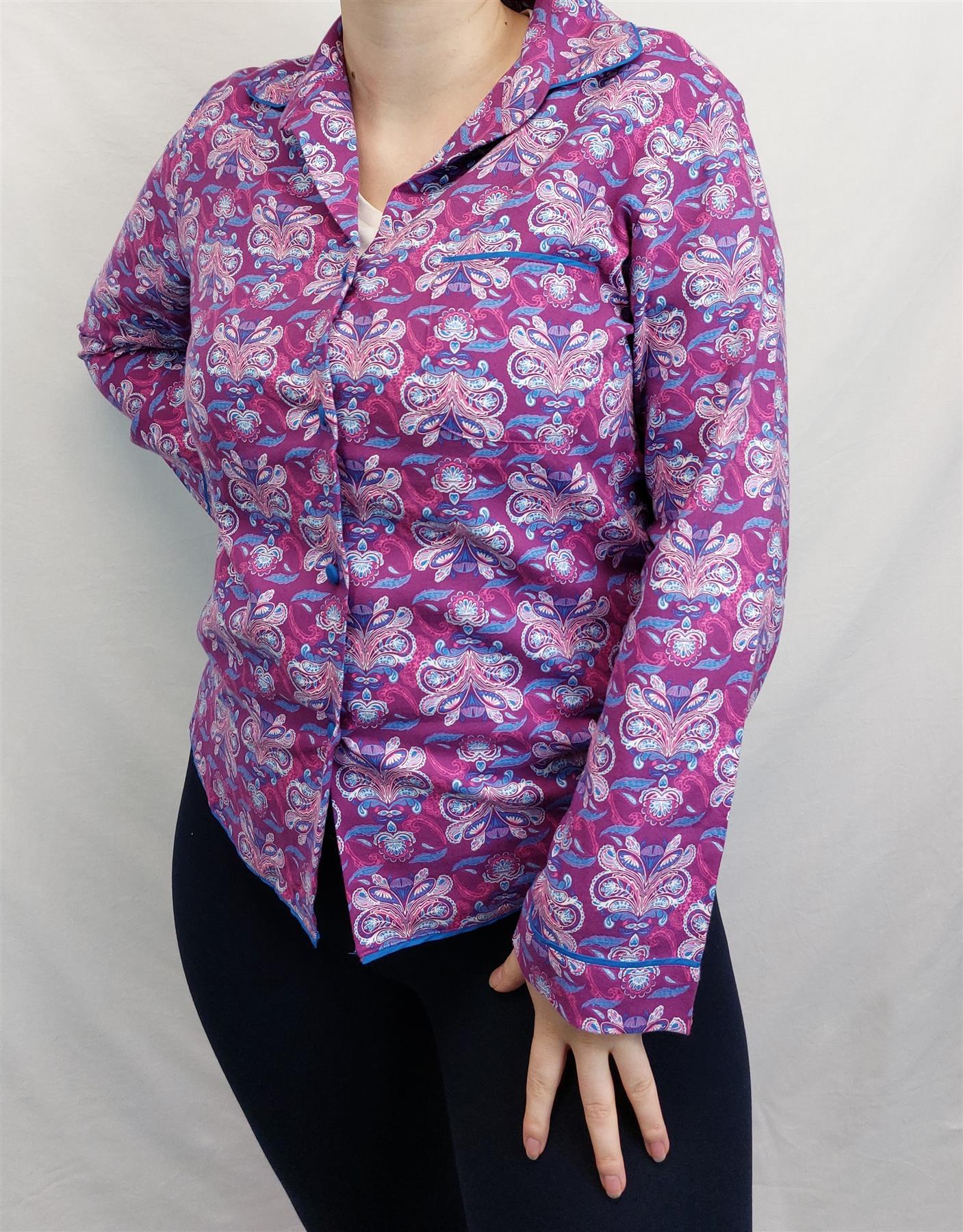 Cyberjammies Women's Magenta Madness Pyjama Top Multicolour Sleepwear