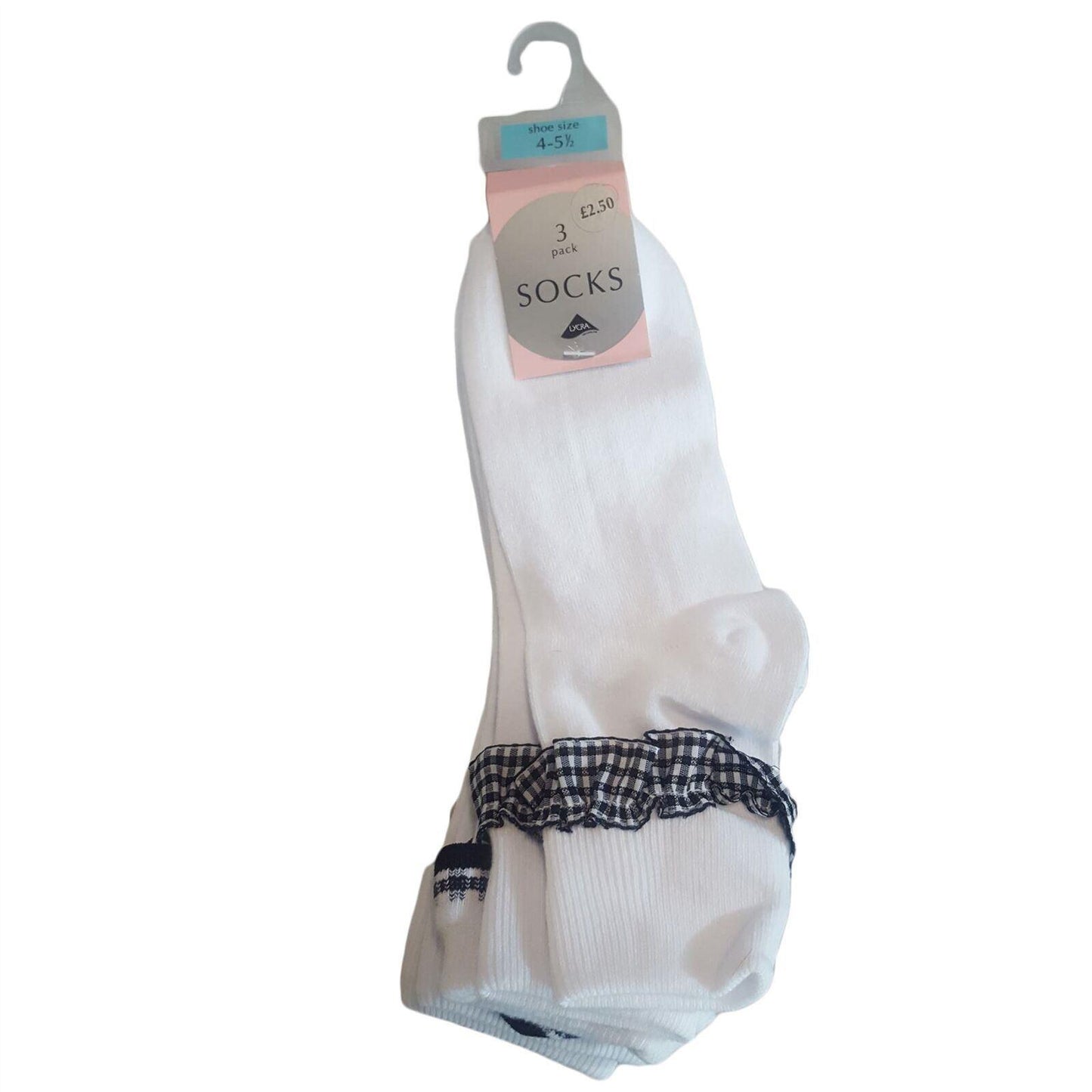 3-Pack Girls' Mixed Cute Frilly Socks