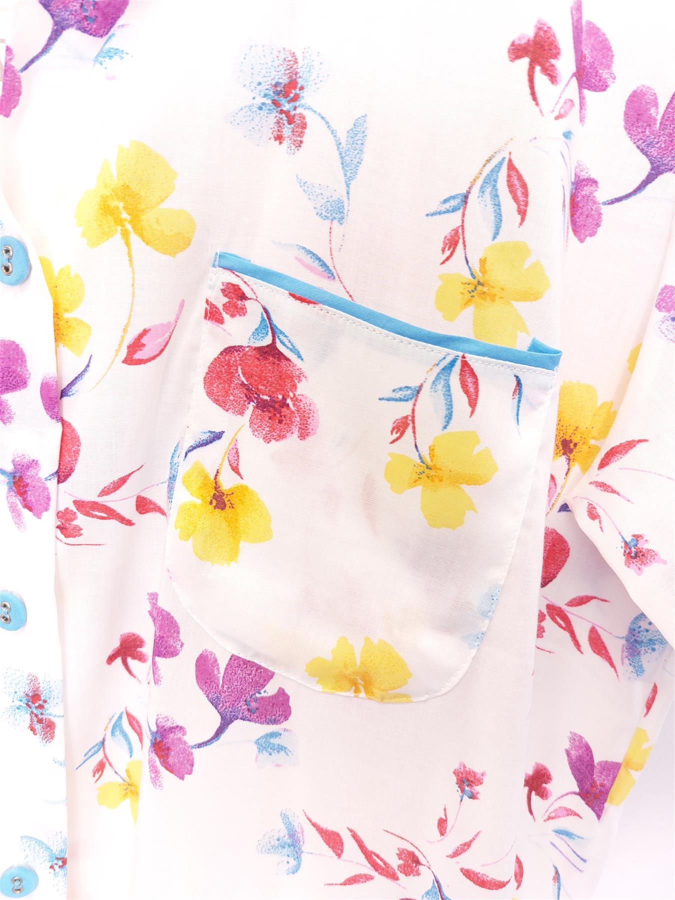 Cyberjammies Women's Tropical Botanics Woven Pyjama Top