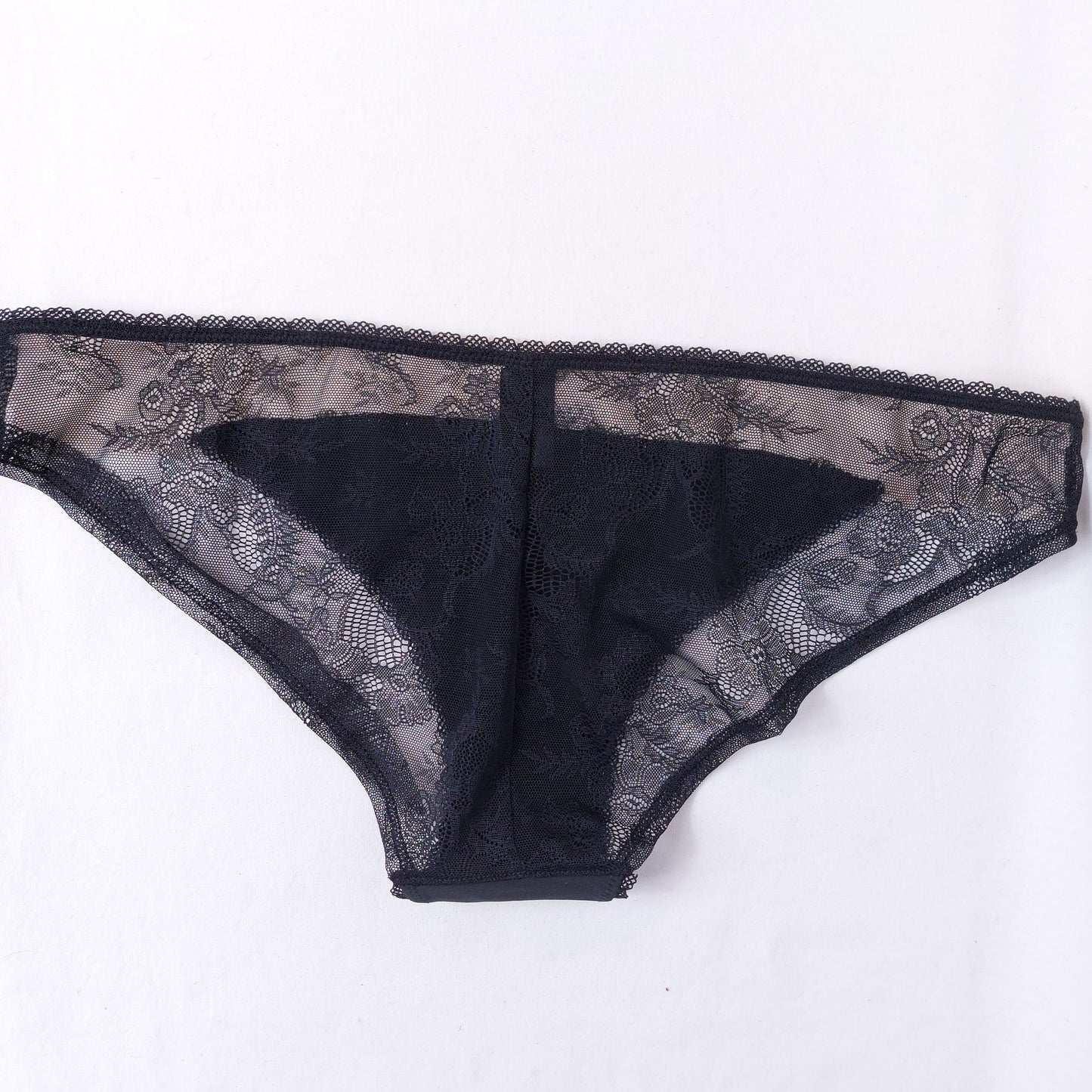 Black Cream Lace Brief Knickers 3xPairs