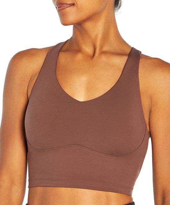Jessica Simpson Longline Racerback Sports Bra Crop Top Non-Wired Removable Pads