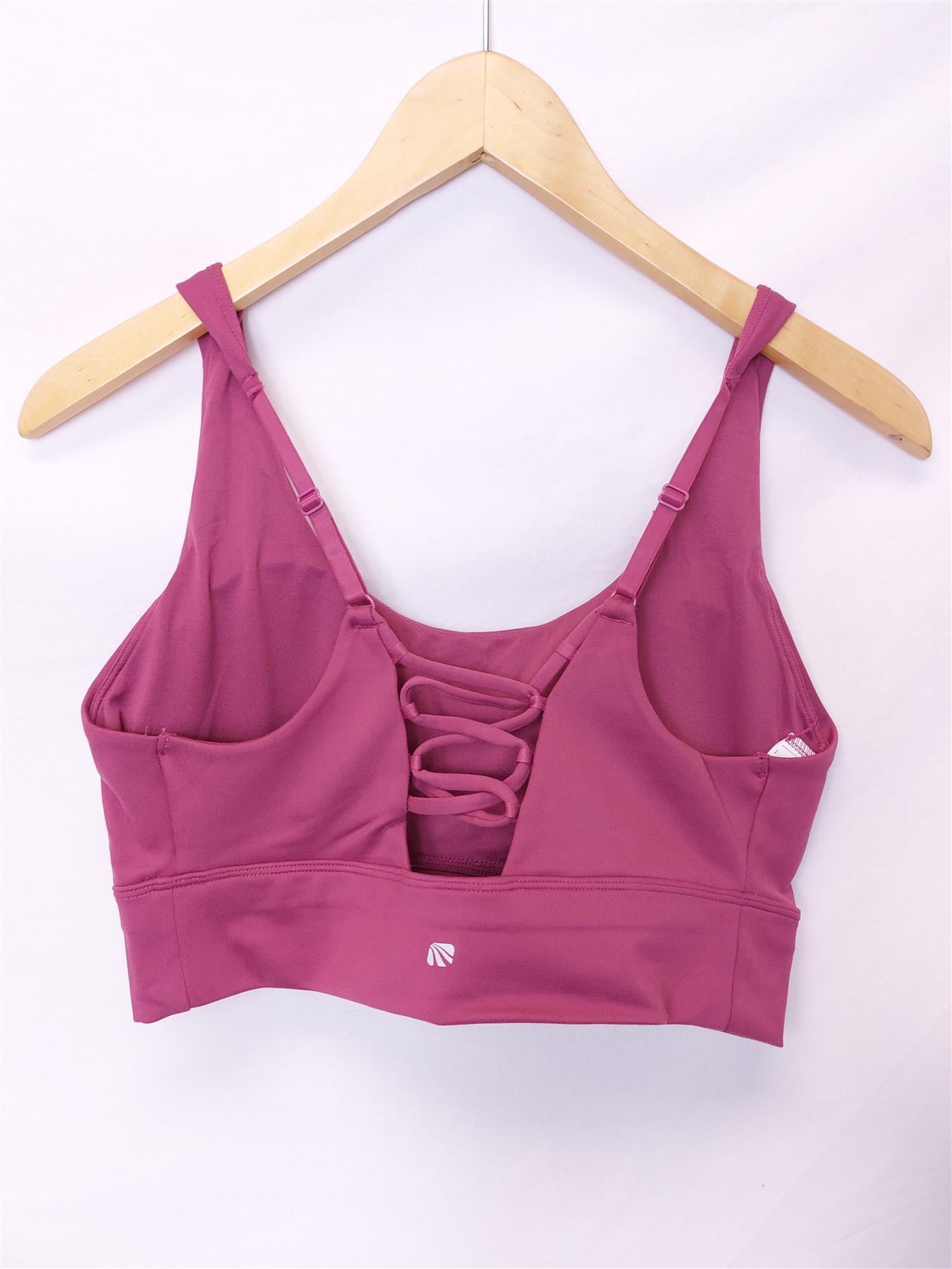 Marika Sports Bra Yoga Gym Top Soft Removable Padding Non-Wired Lace-Up Back