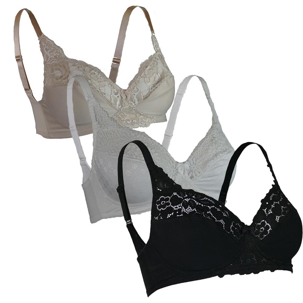 Floral Daisy Lace Non-Padded Non-Wired Cool Comfort Full Cup Bra