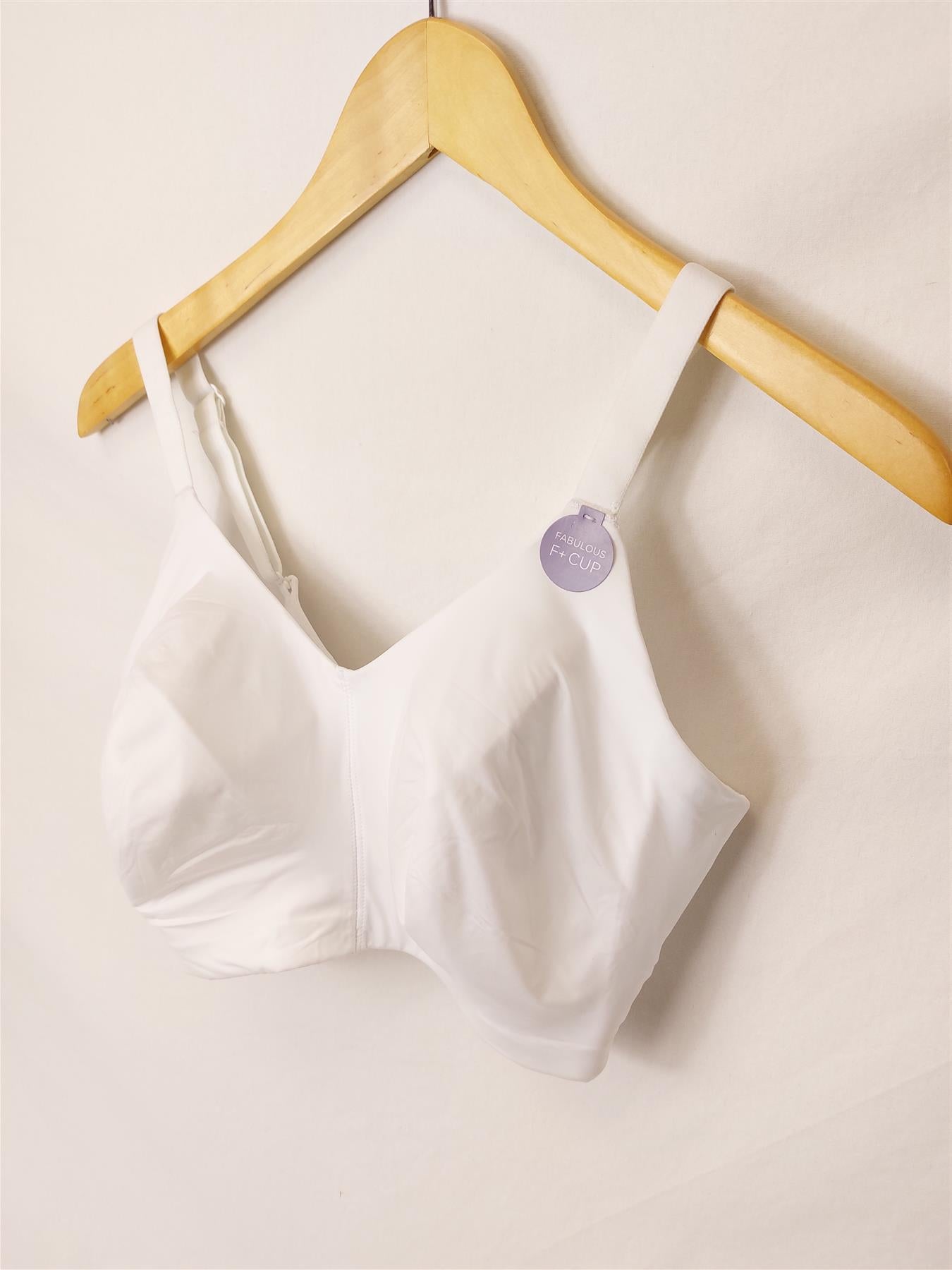 M&S Flexifit Bra Full Cup Non-Wired Comfort 34-42 F-H Plus Size White 3211