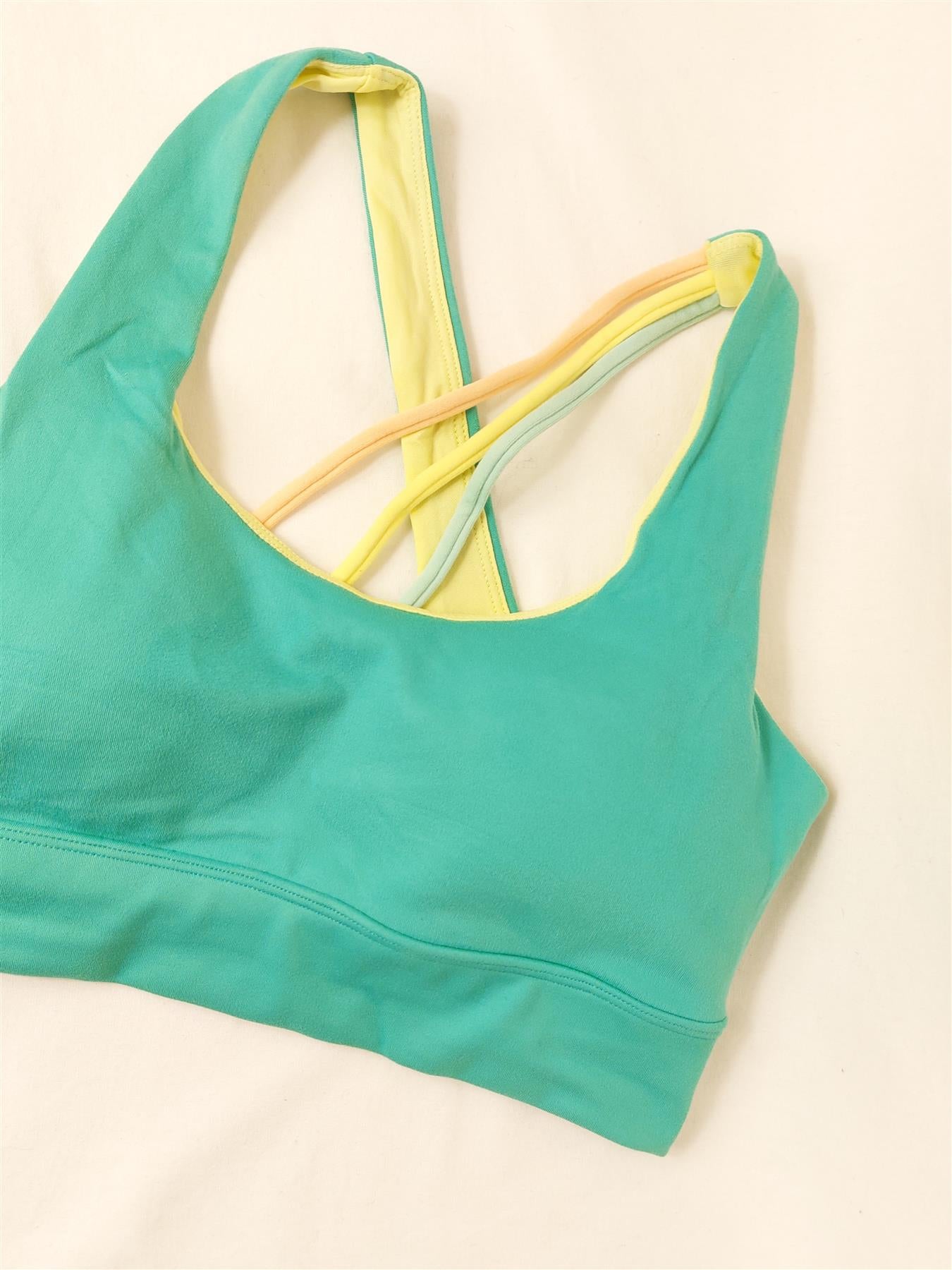 Marika Sports Bra Yoga Top Medium Impact Soft Comfort Non-Wired Padded Green