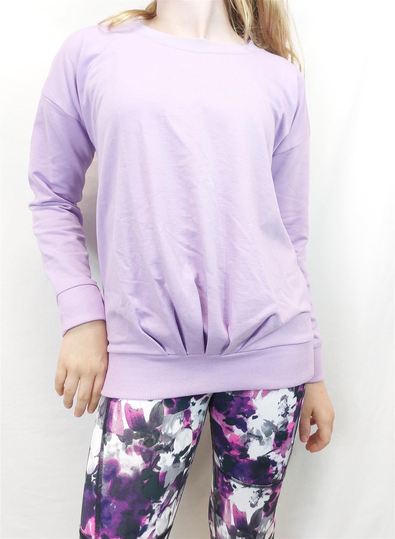 Girls' Sweatshirt Lilac School Jumper Pullover Cotton Rich