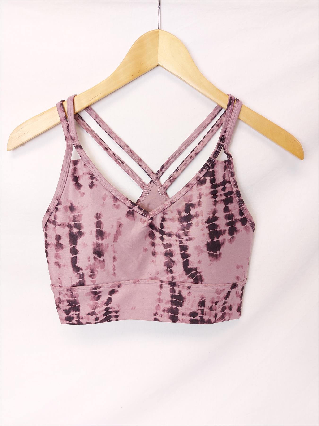 Balance Collection Sports Bra Non-Wired Padded Cutout Racerback Print Patterns