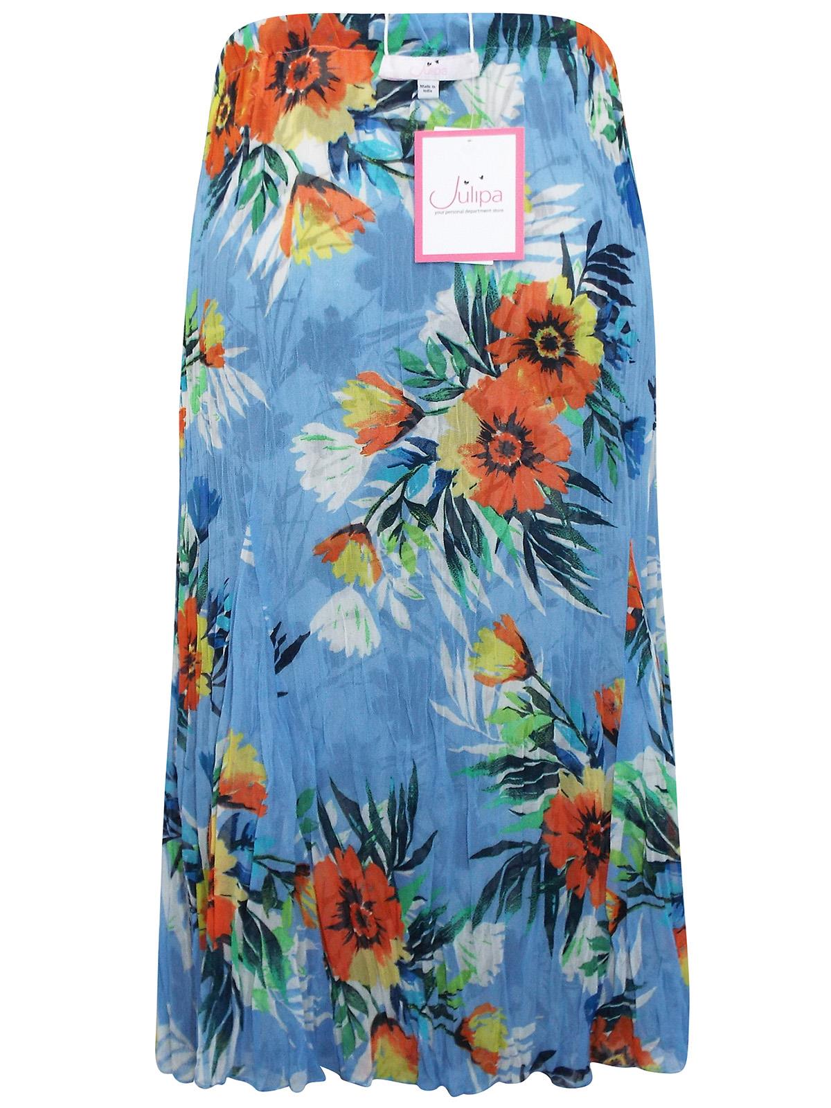 Julipa Reversible Crinkle Skirt Two-Way Summer Holiday Elastic Floral Brand New
