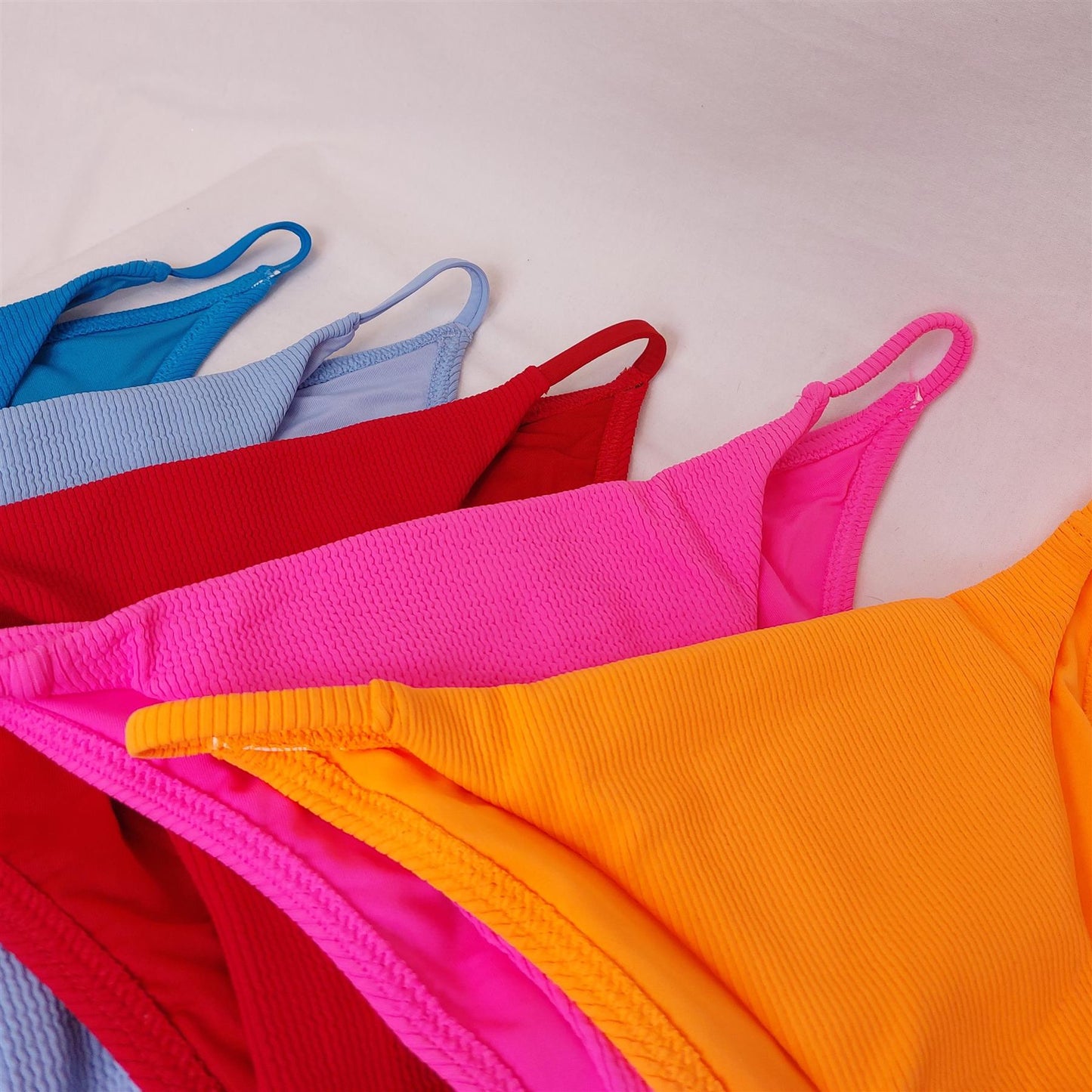 Oysho Strappy Bikini Brief Brazilian Recycled Ribbed Fabric Brand New (Bottoms Only)