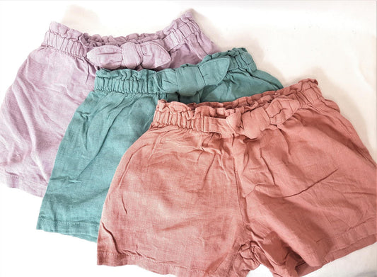 Girls' Baby Toddler Shorts Linen Blend Cool & Comfy High Street Store Brand New