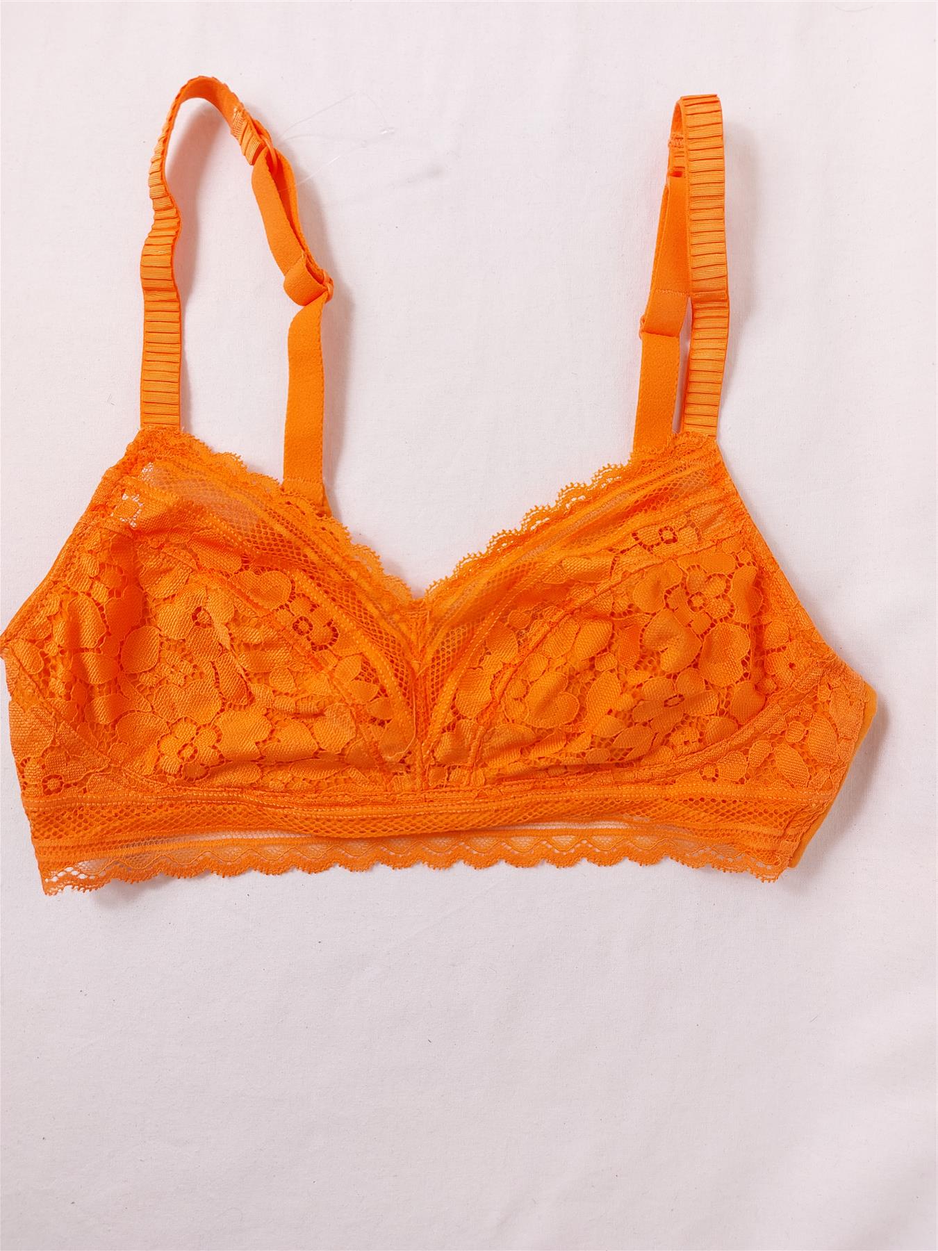 Cotton & Lace Non-wired Bra Bralette Full Cup RRP £18