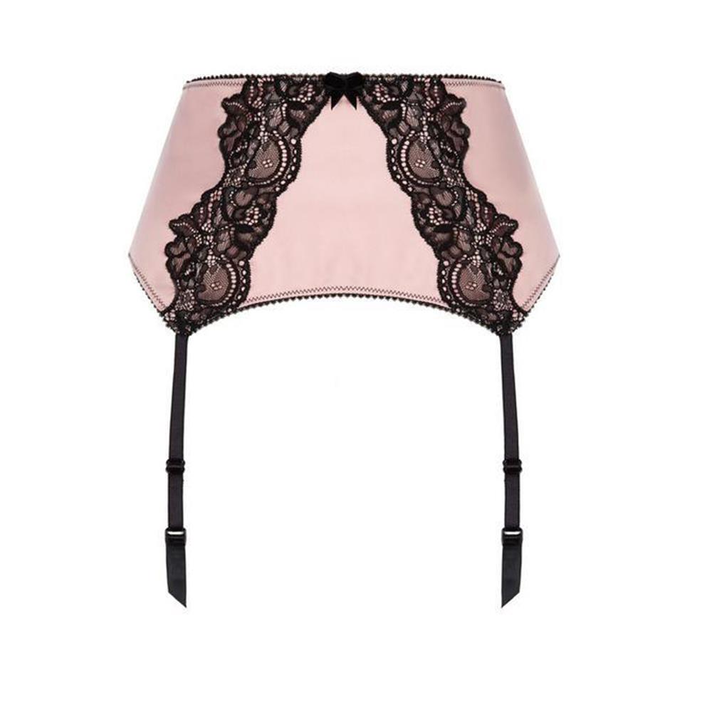 Ann Summers Avah Waspie Suspender Belt - Pink Black