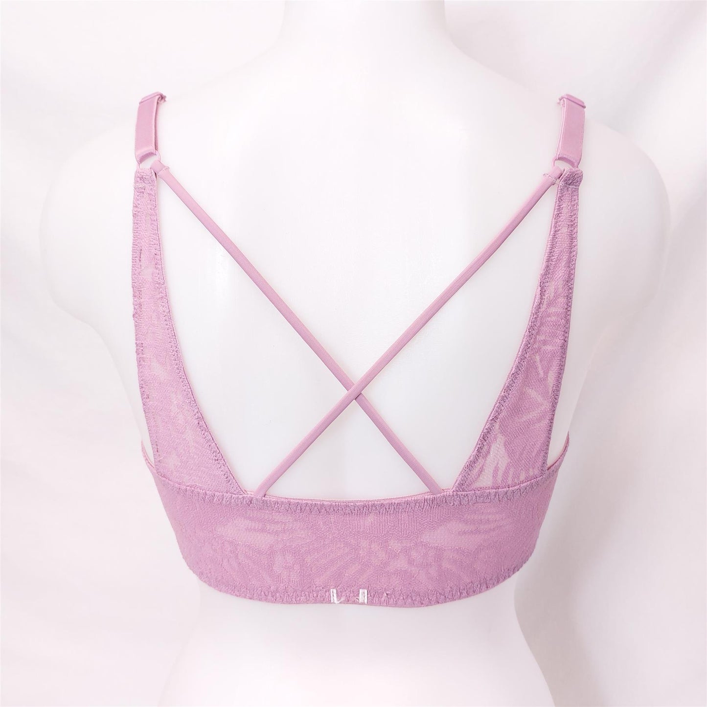 Ex Victoria's Secret Bra Padded Push-Up Front Clasp Lace Overlay