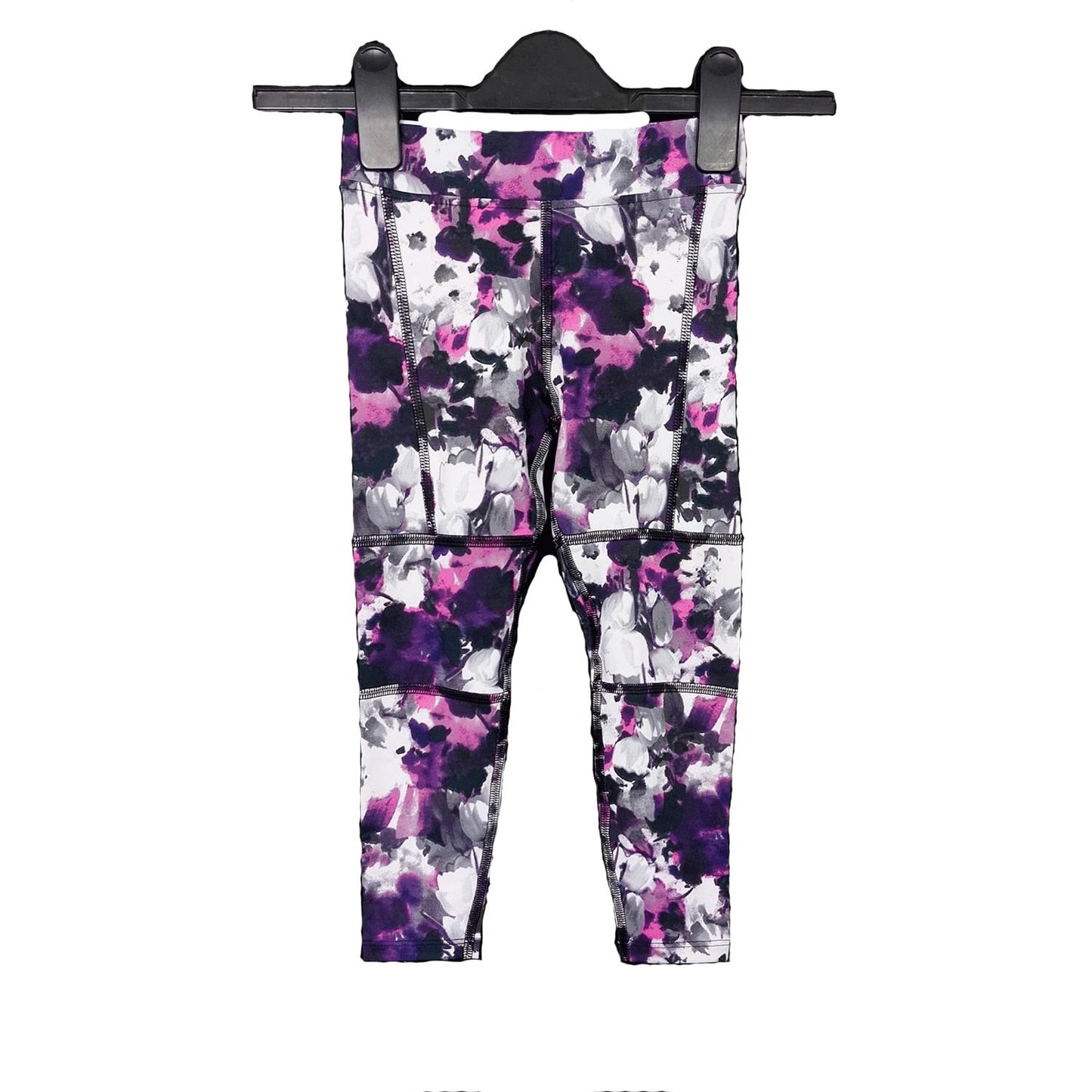Girls' Purple Flower Leggings Sport Summer Party Stretch Chainstore Brand New