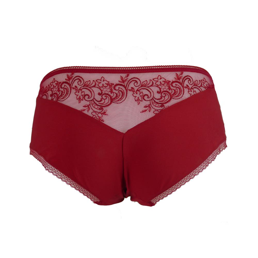 3x Ladies Briefs Knickers Dark Red Lace Top Briefs – Worsley_wear