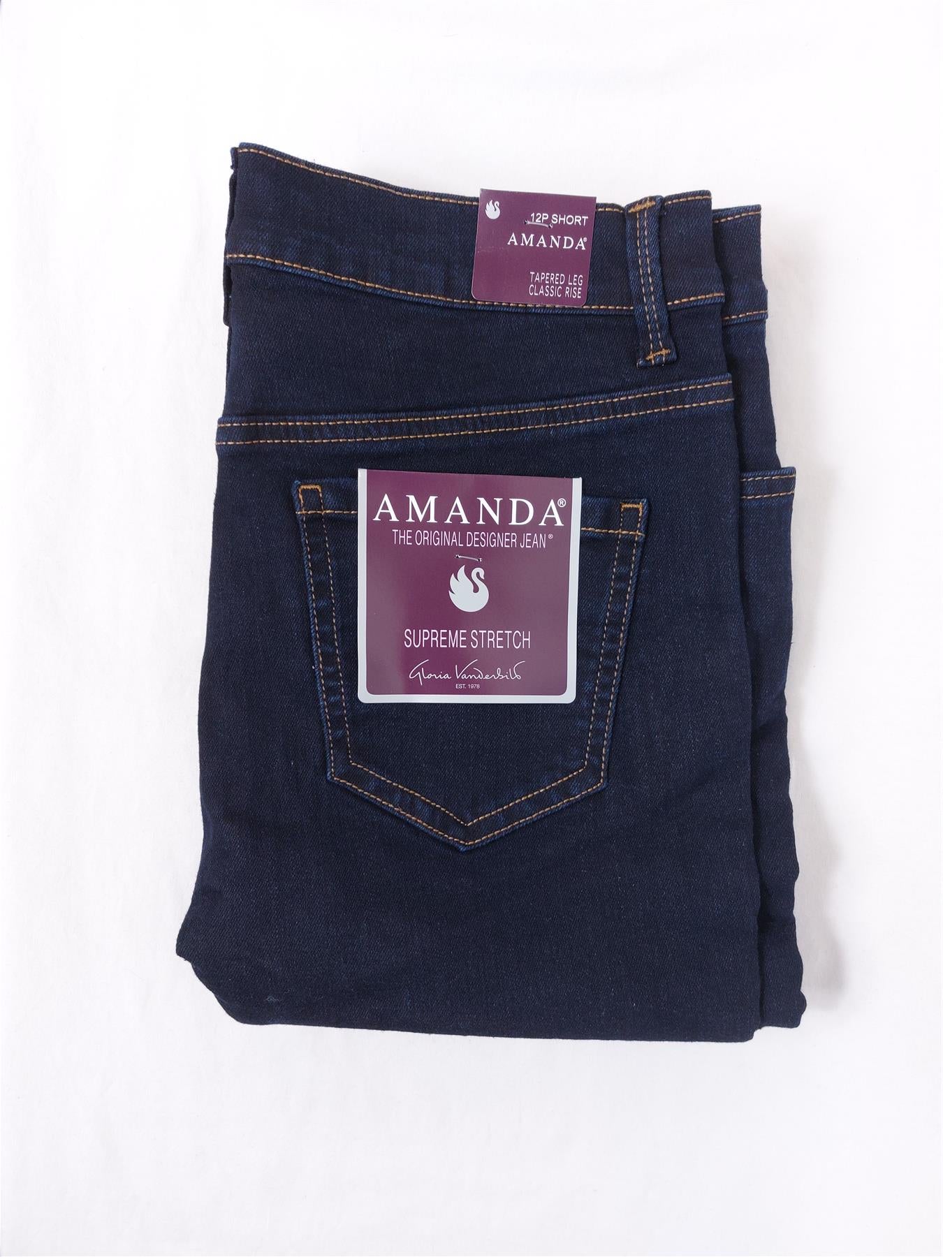 Gloria Vanderbilt Women's Jeans Tapered Leg Classic Rise Stretch Cotton Denim