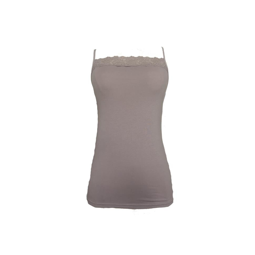 Women's Cool Cotton Rich Lace Trim Stretch Vest