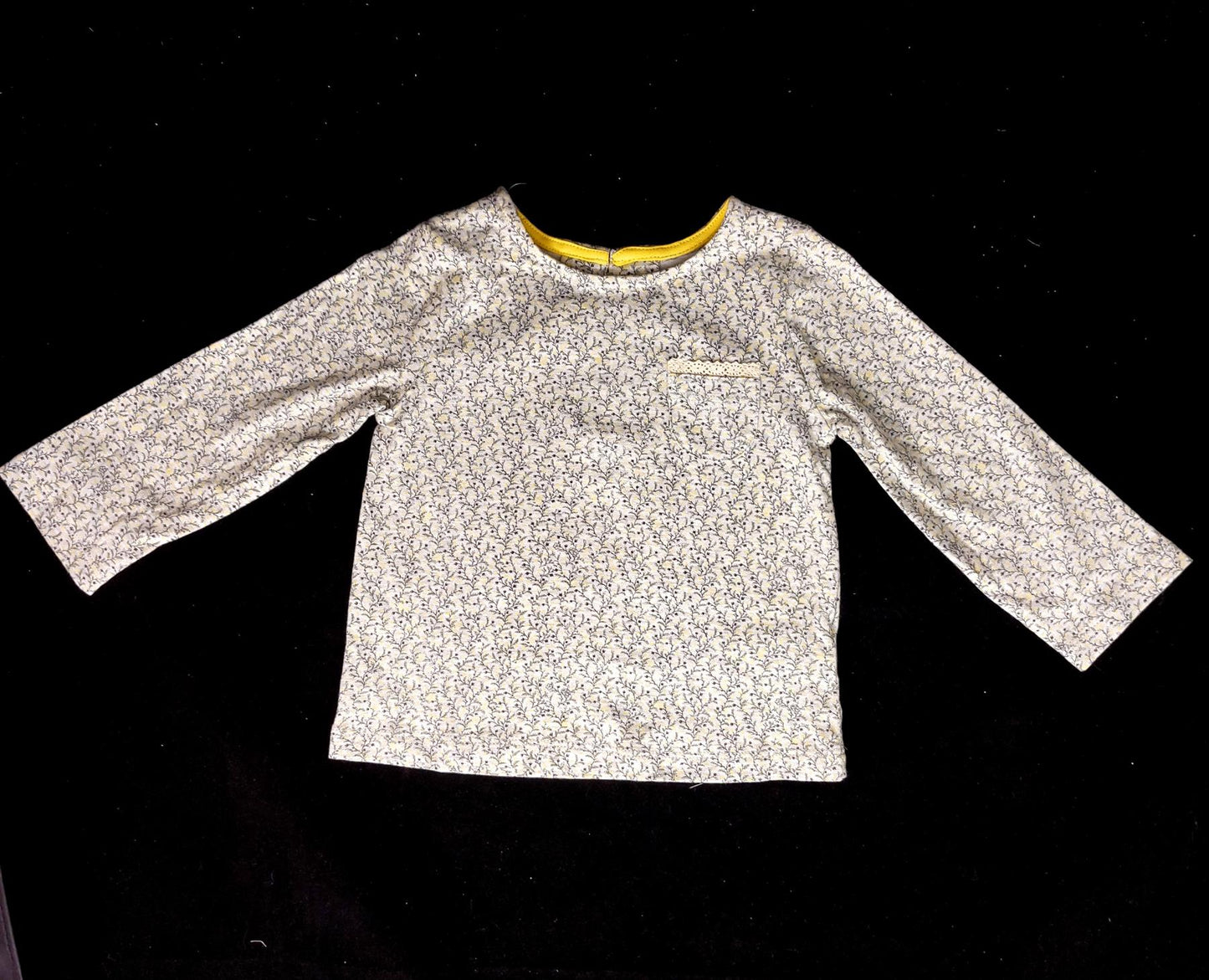 Girls' Summer Top Long-Sleeved T-Shirt Cotton Ex Chainstore Pocket Detail New