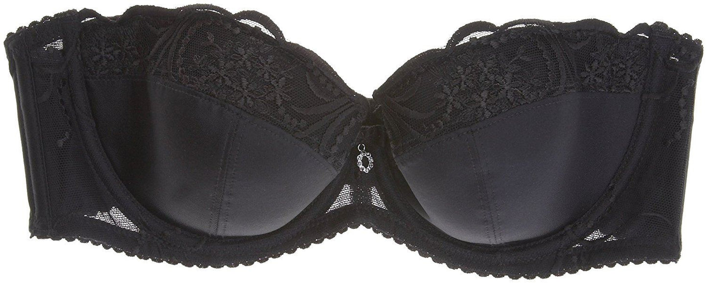 Charnos Multiway Balcony Bra Underwired Padded Strapless Black 30D Brand New