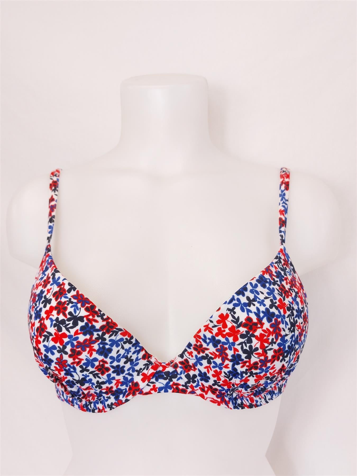 Ditsy Floral Print Plunge Bikini Top (Top Only) Brand New