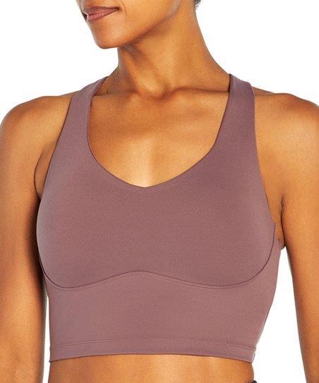 Jessica Simpson Longline Racerback Sports Bra Crop Top Non-Wired Removable Pads
