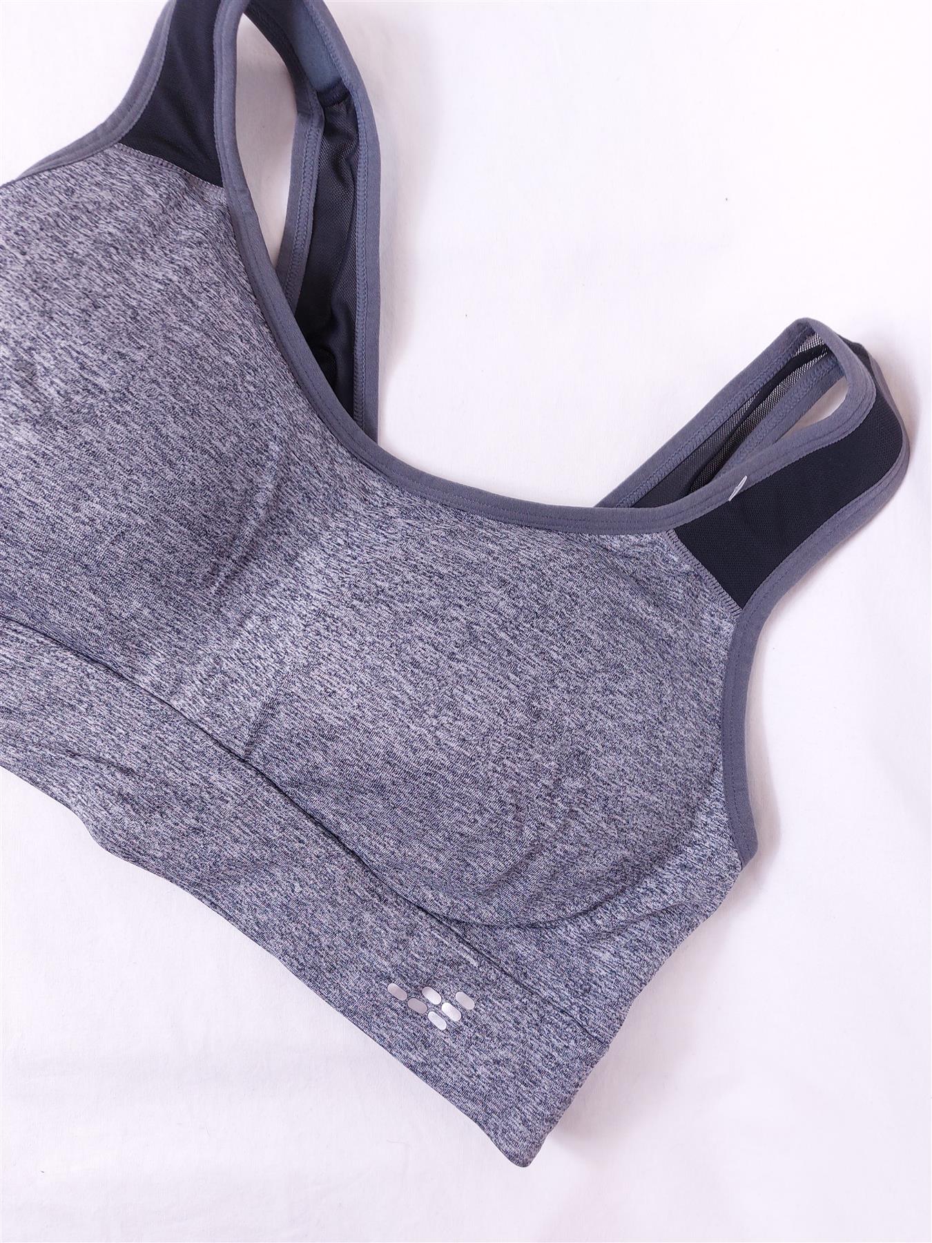 BCG Sports Bra Yoga Top Medium Impact Non-Wired Padded Mesh Back Gym Workout
